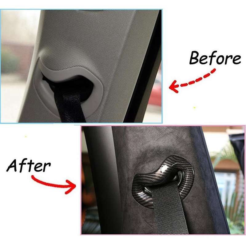 For -bmw X5 X7 2019 2020 Car Carbon Fiber Seat Belt Adjustment Cover