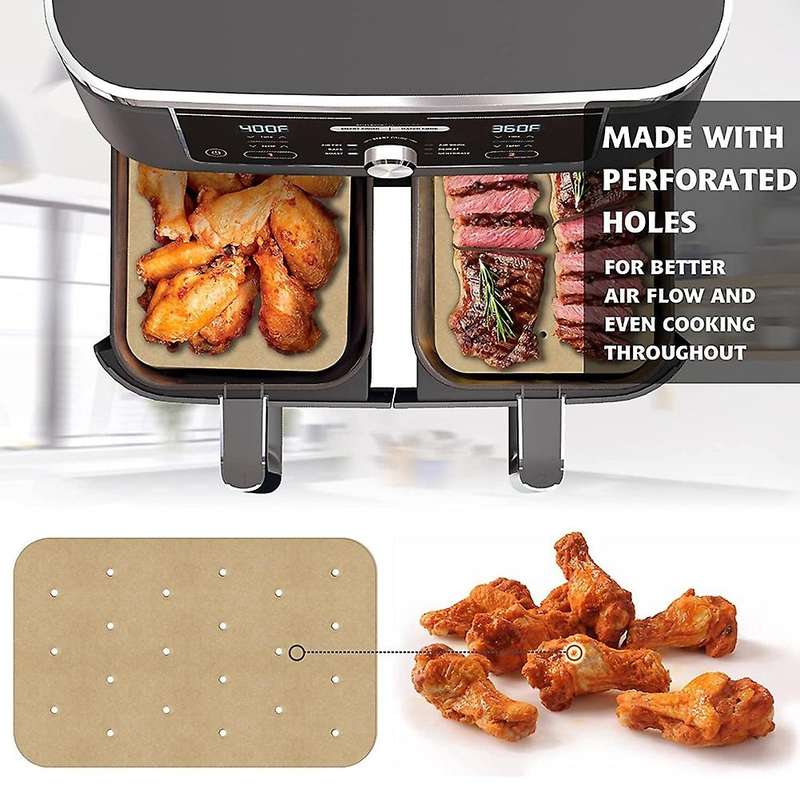 Paper Liners for Ninja Dz201, Dz401 Dual Air Fryer Accessories