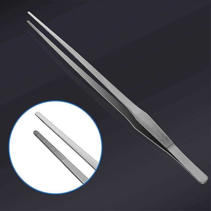 Long 15 Inches, Liveek Stainless Steel Straight and Curved Tweezers