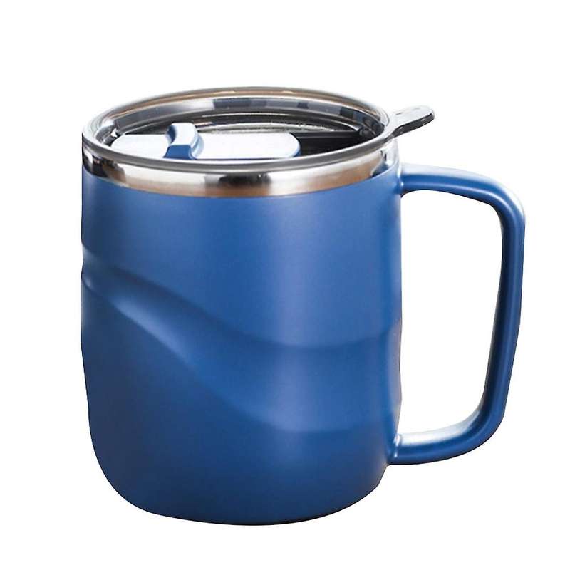 Stainless Steel Insulated Mug with Sliding Lid with Handle(blue)