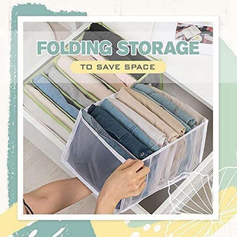 7 Grids Wardrobe Clothes Organizer,compartment Storage Box White