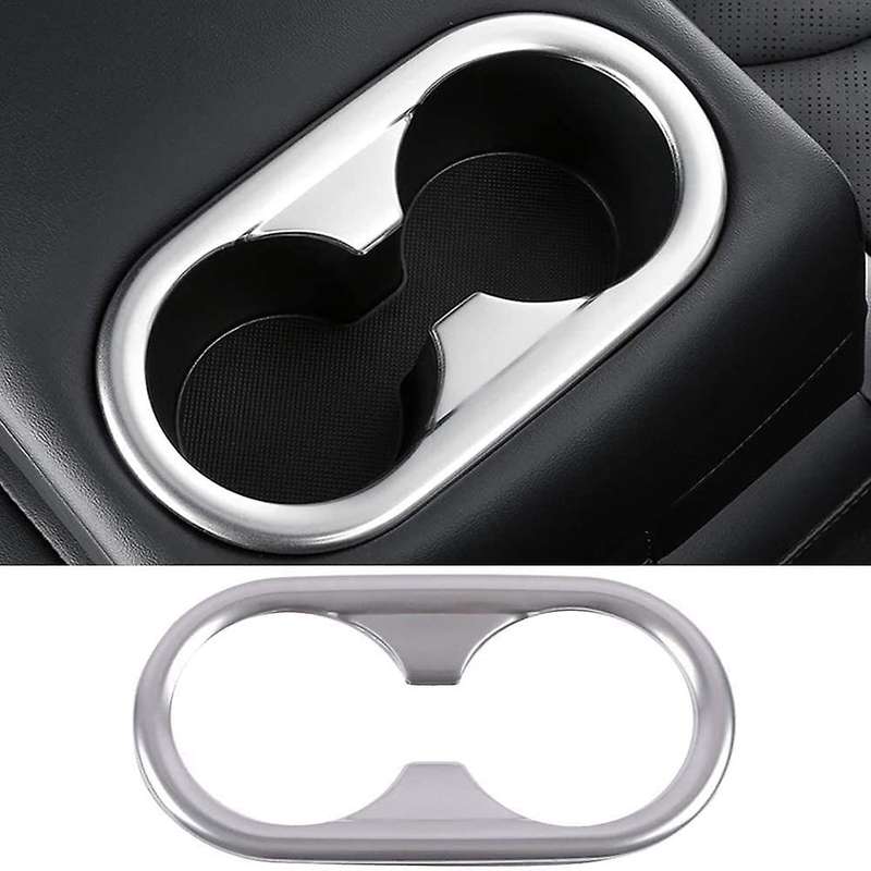 For Kia Holder Frame Cover Trim Stainless Steel Accessories, Silver