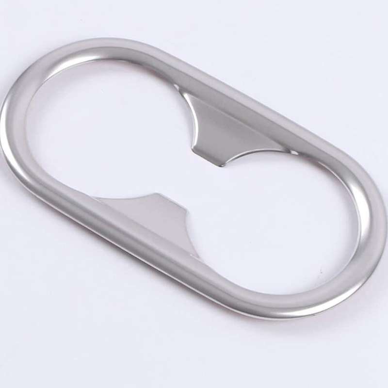 For Kia Holder Frame Cover Trim Stainless Steel Accessories, Silver