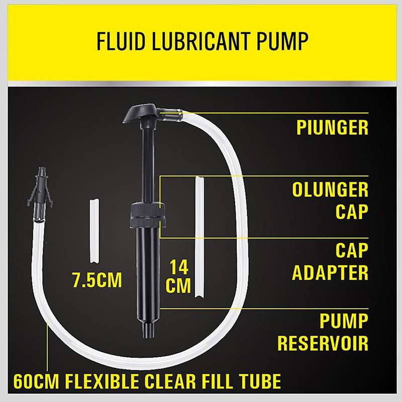 Horusdy Fuel Oil Hand Siphon Pump Car Manual Gas Oil Liquid Syphon