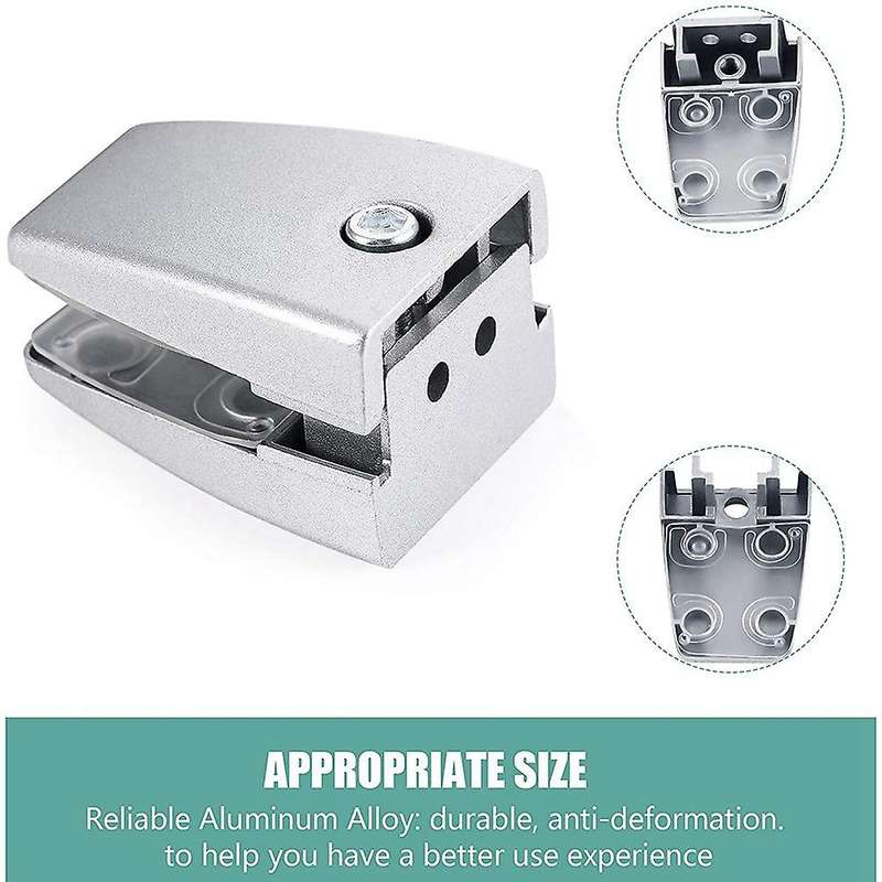 4 Pieces Sneeze Guard Bracket Support Aluminum Alloy Bracket (silver)