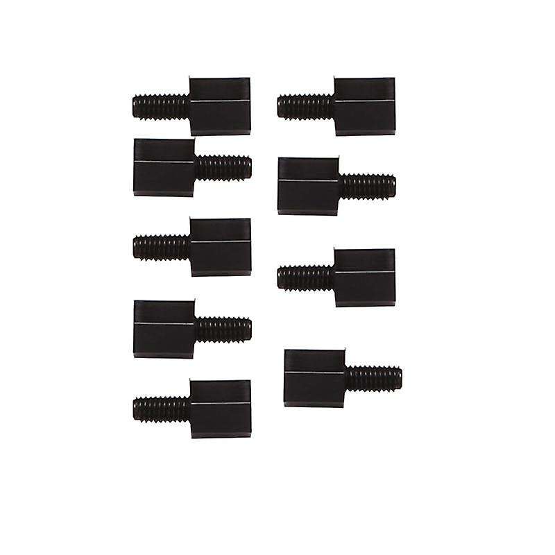 300x Motherboard Nylon Standoff Threaded Spacer M3 Thread 6+6mm Black