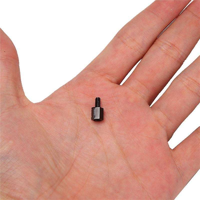 300x Motherboard Nylon Standoff Threaded Spacer M3 Thread 6+6mm Black