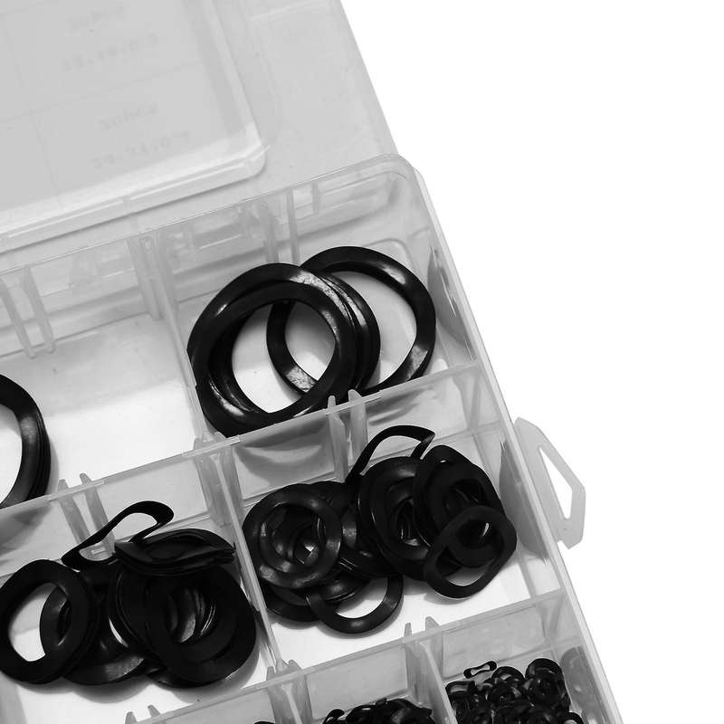 320pcs Carbon Steel Crinkle Spring Three Wave Washers Assortment Kit