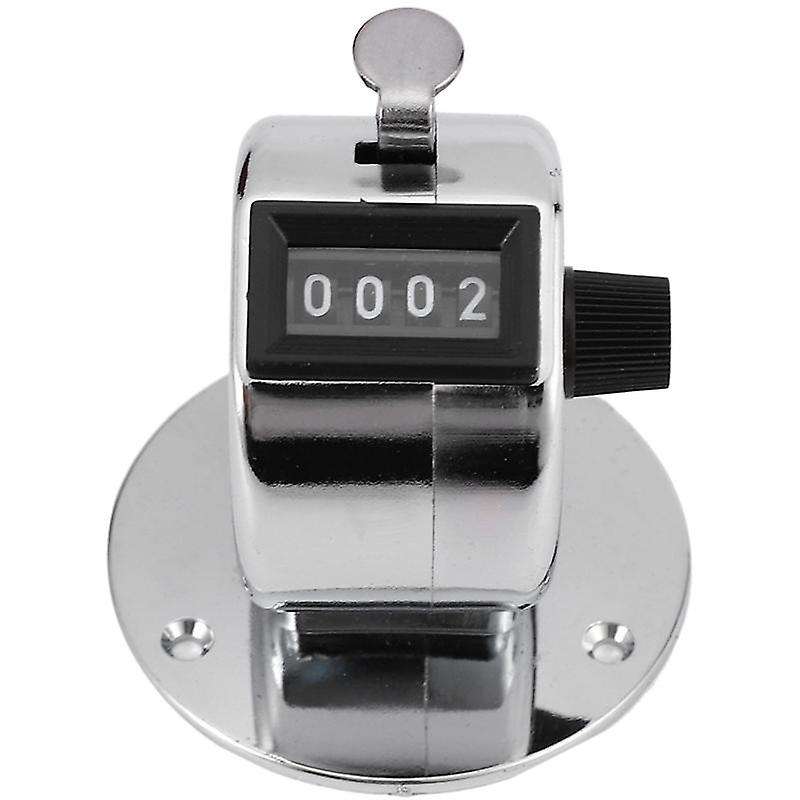 3x Round Base 4 Digit Manual Hand Tally Mechanical Palm Click Counter