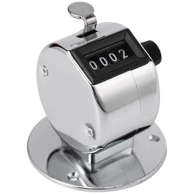 3x Round Base 4 Digit Manual Hand Tally Mechanical Palm Click Counter