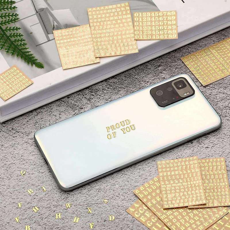 18 Sheets Small Letter Stickers Mini Numbers Stickers Letter Stickers