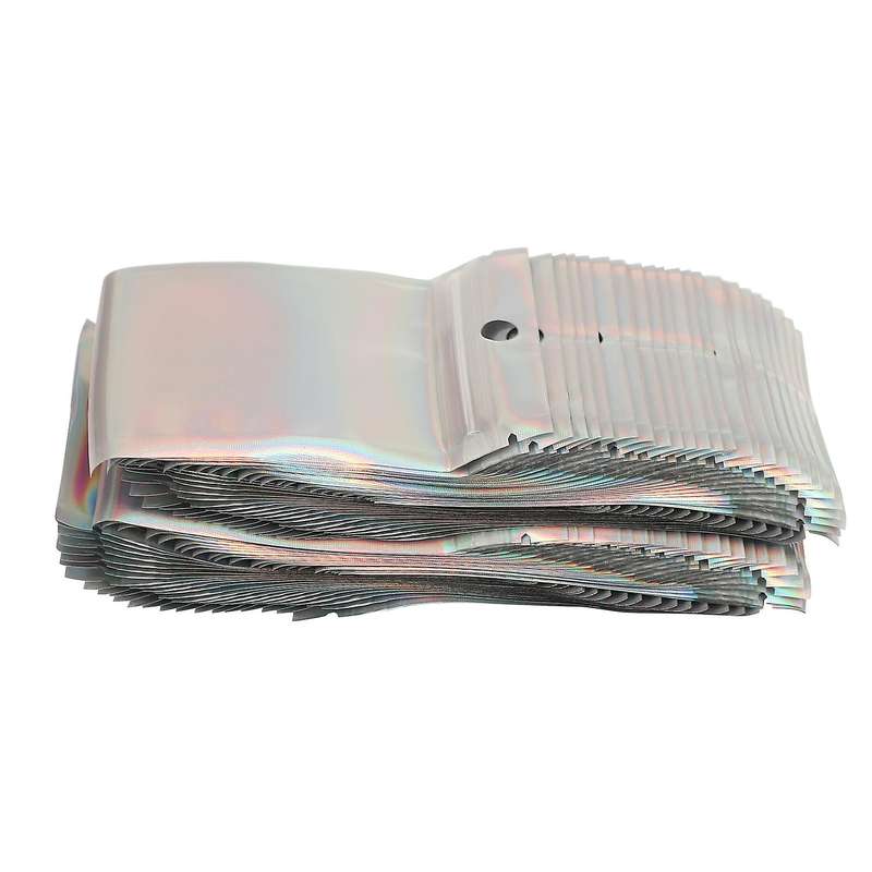 200 Pieces Resealable Smell Proof Bags(holographic Color,2.75x4 Inch)