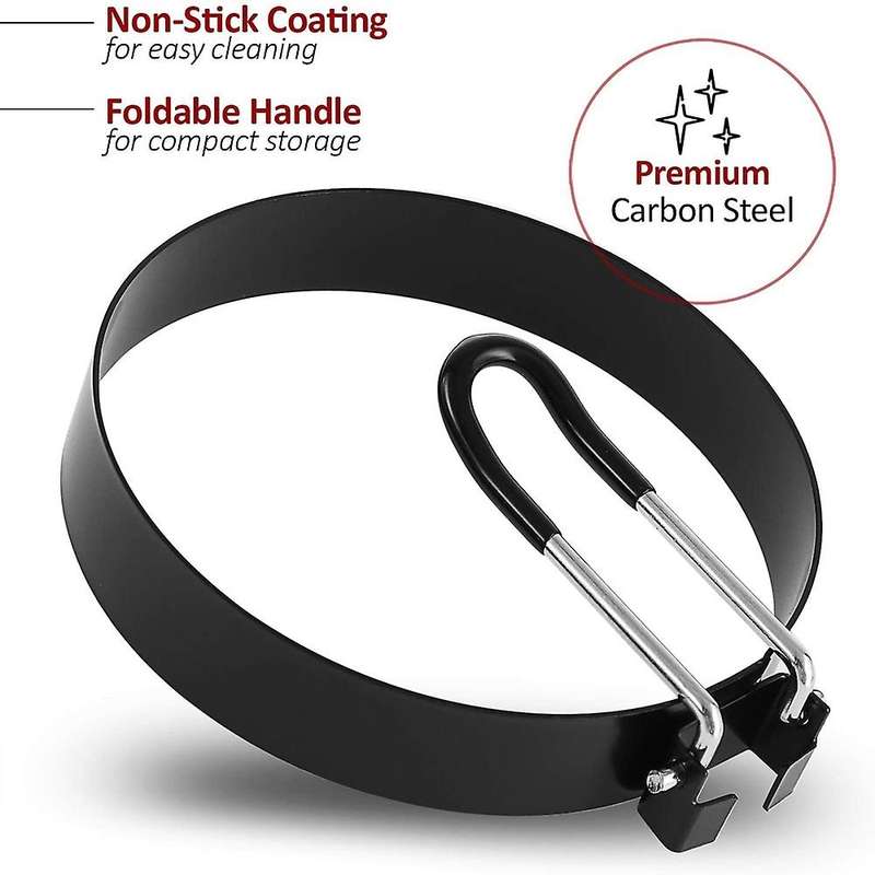 4 Pack Egg Cooking Rings, Pancake Mold for Frying Eggs and Omelet