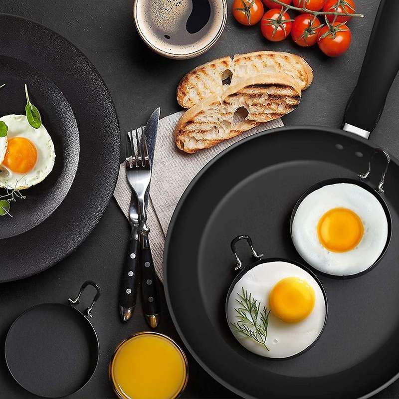 4 Pack Egg Cooking Rings, Pancake Mold for Frying Eggs and Omelet