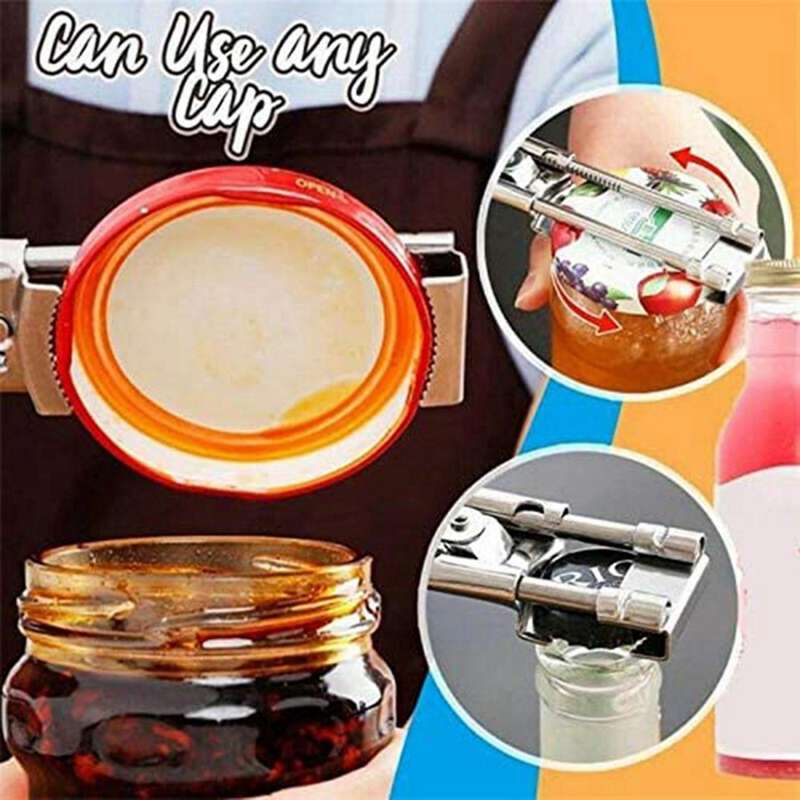 2x Master Opener Adjustable Jar & Bottle Opener,manual Jar Opener