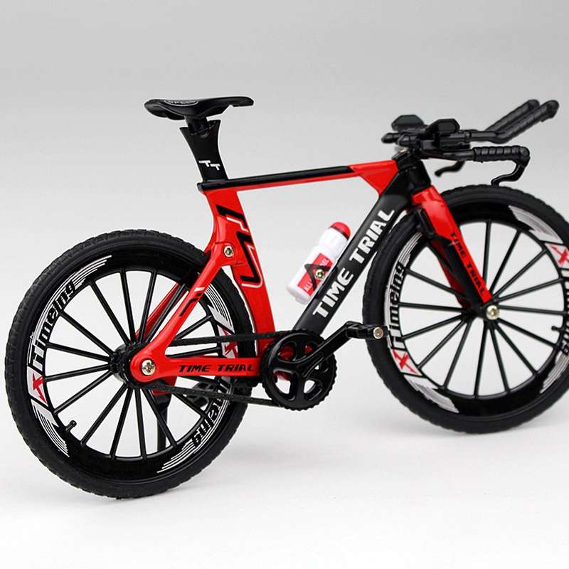 1:10 Scale Diecast Bicycle Mountain Tt Bike Model Mini for Home White