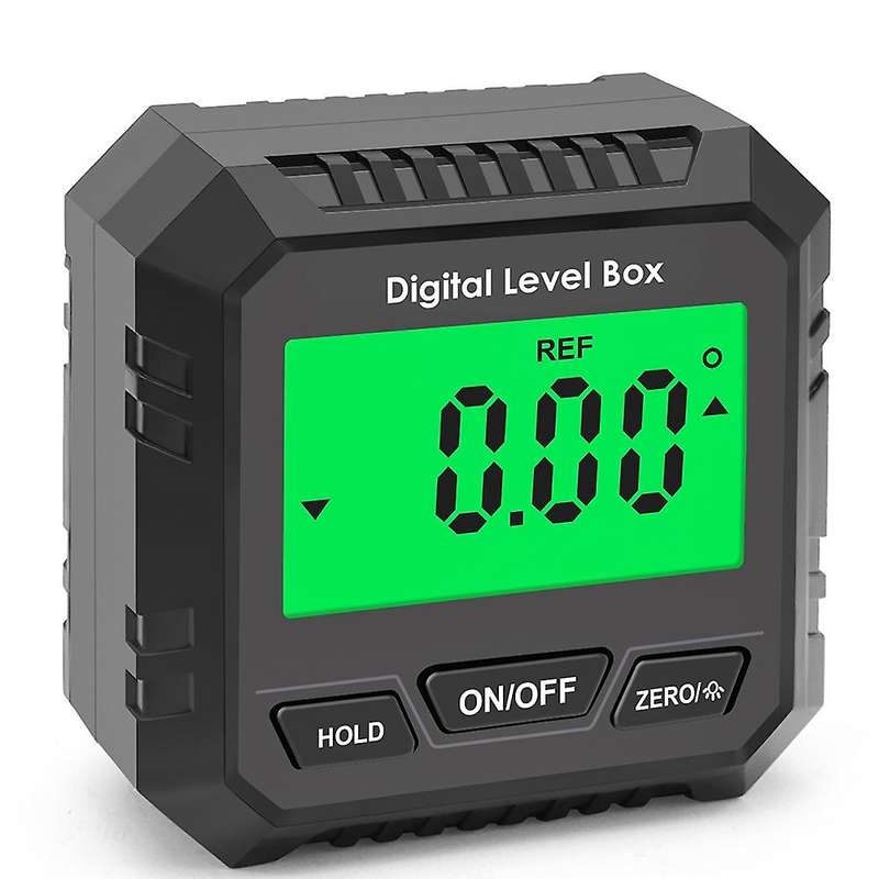 Mini Magnetic Inclinometer Level Box Gauge Angle Meter Finder Black