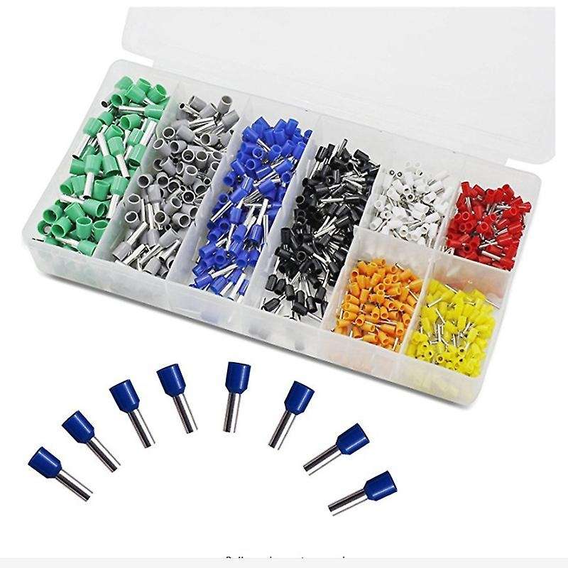 800 Pcs Insulated Cord Pin End Terminal Awg 22-10 Ferrules Kit