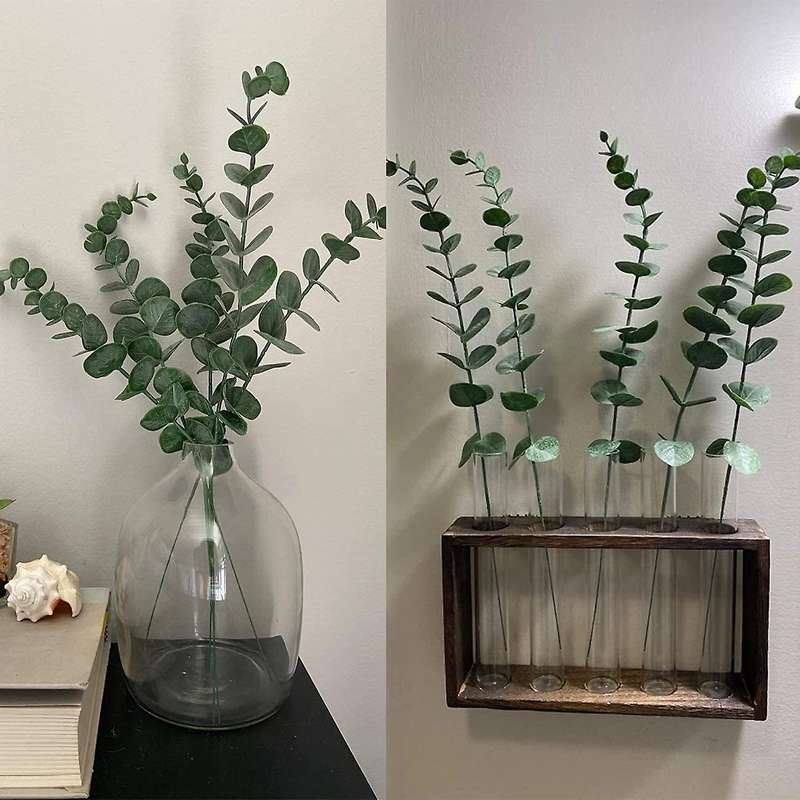 30 Pcs Artificial Eucalyptus Leaves Stem Short Branch
