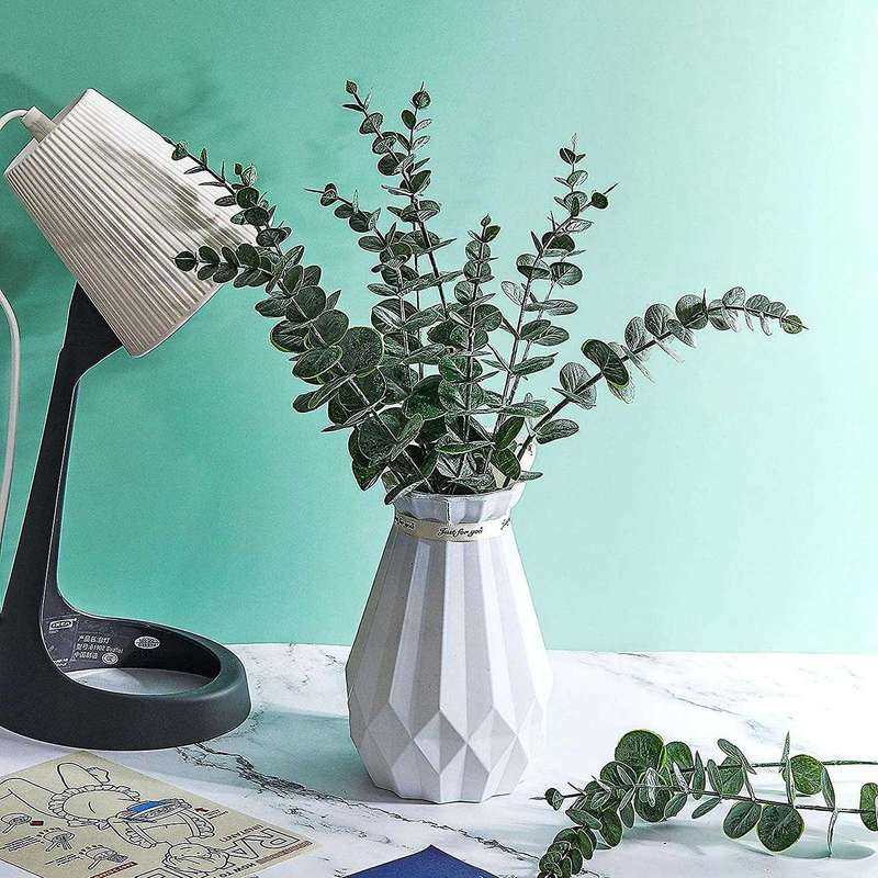 30 Pcs Artificial Eucalyptus Leaves Stem Short Branch