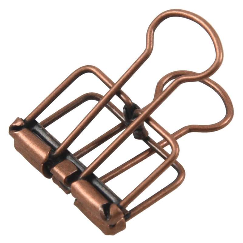 12 Pcs Reusable Paper Clips Small Skeleton Clips (bronze)