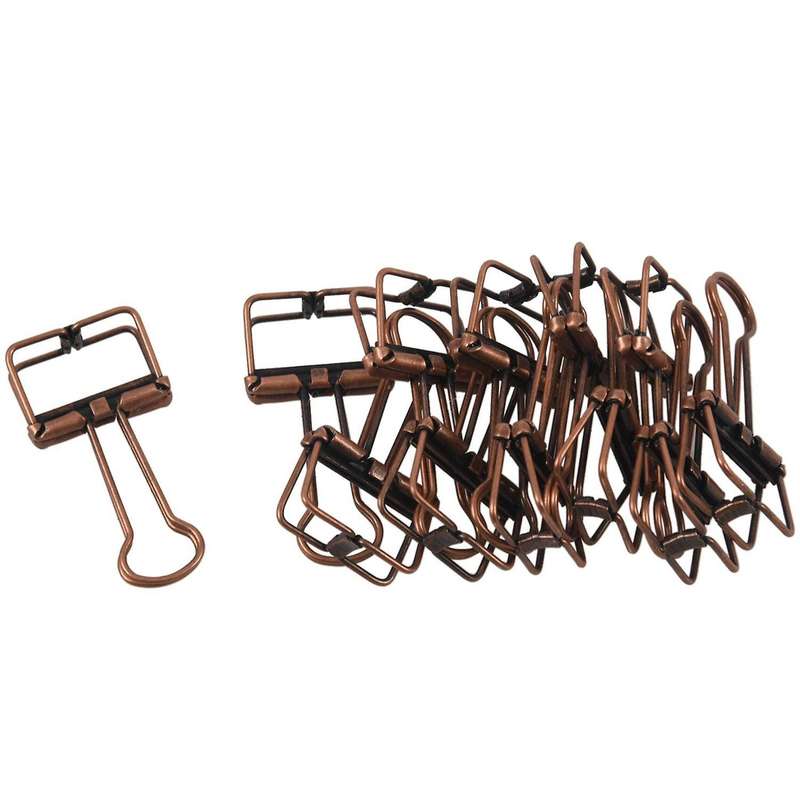 12 Pcs Reusable Paper Clips Small Skeleton Clips (bronze)