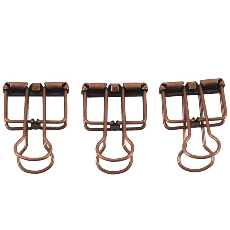 12 Pcs Reusable Paper Clips Small Skeleton Clips (bronze)