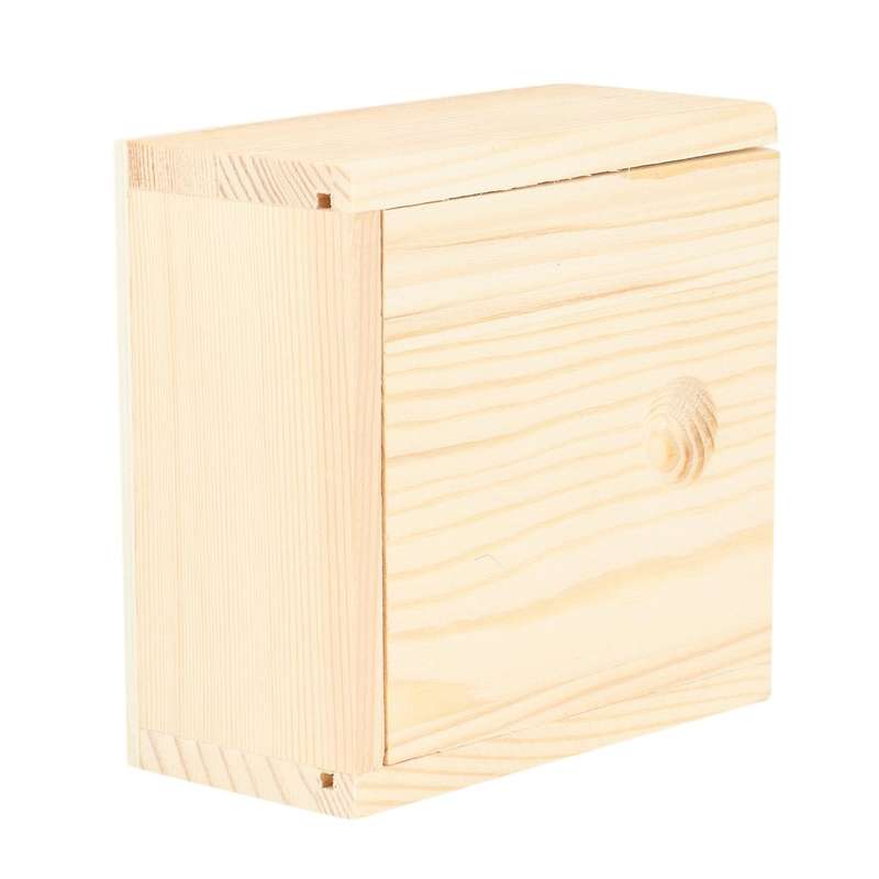 2pcs Wood Jewelry Box for Rings, Earrings, Necklaces,wood Color