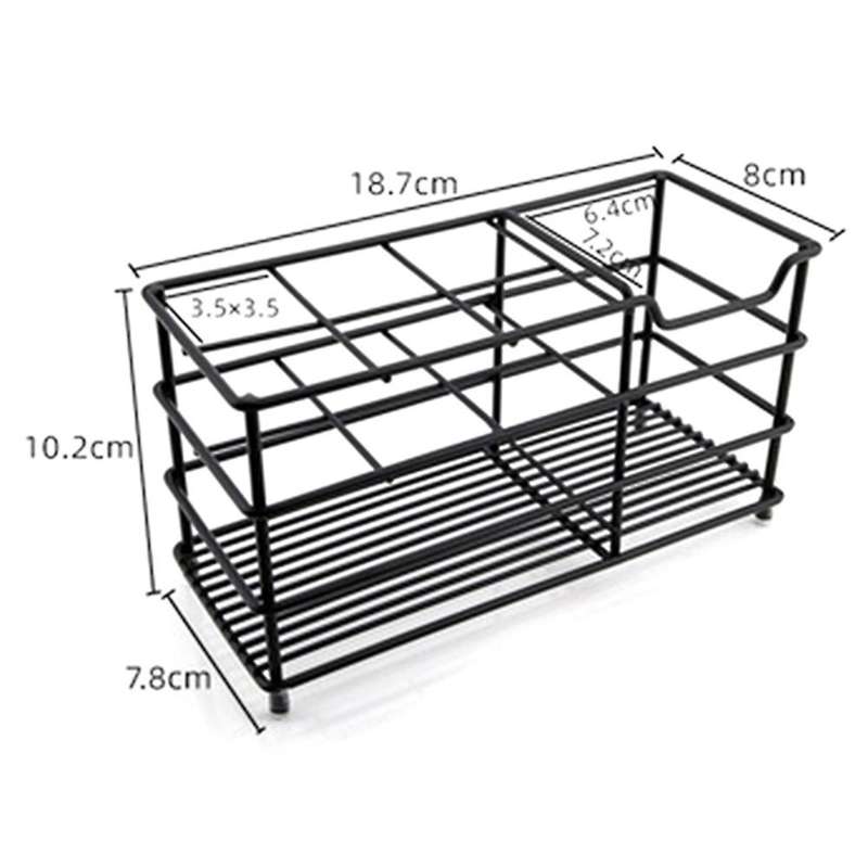 Stainless Steel Electric Toothbrush Holder Organizer with 7 Slots B