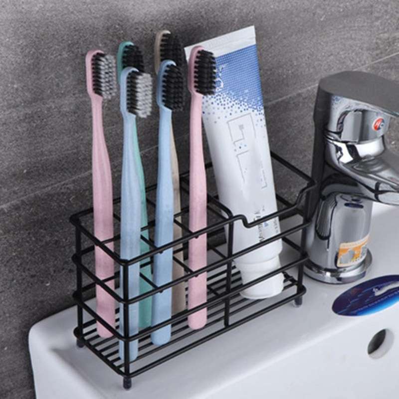 Stainless Steel Electric Toothbrush Holder Organizer with 7 Slots B
