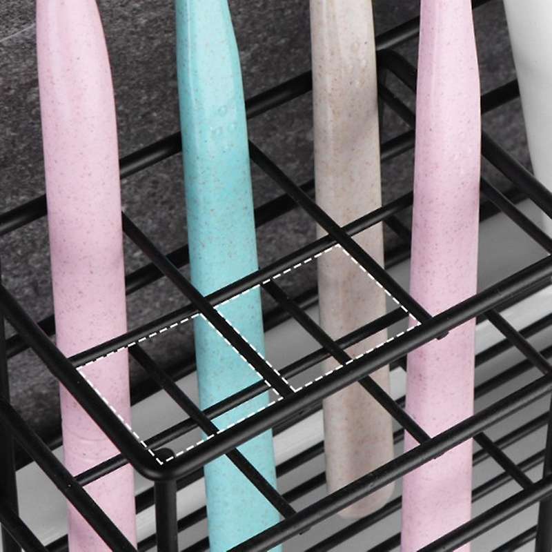 Stainless Steel Electric Toothbrush Holder Organizer with 7 Slots B