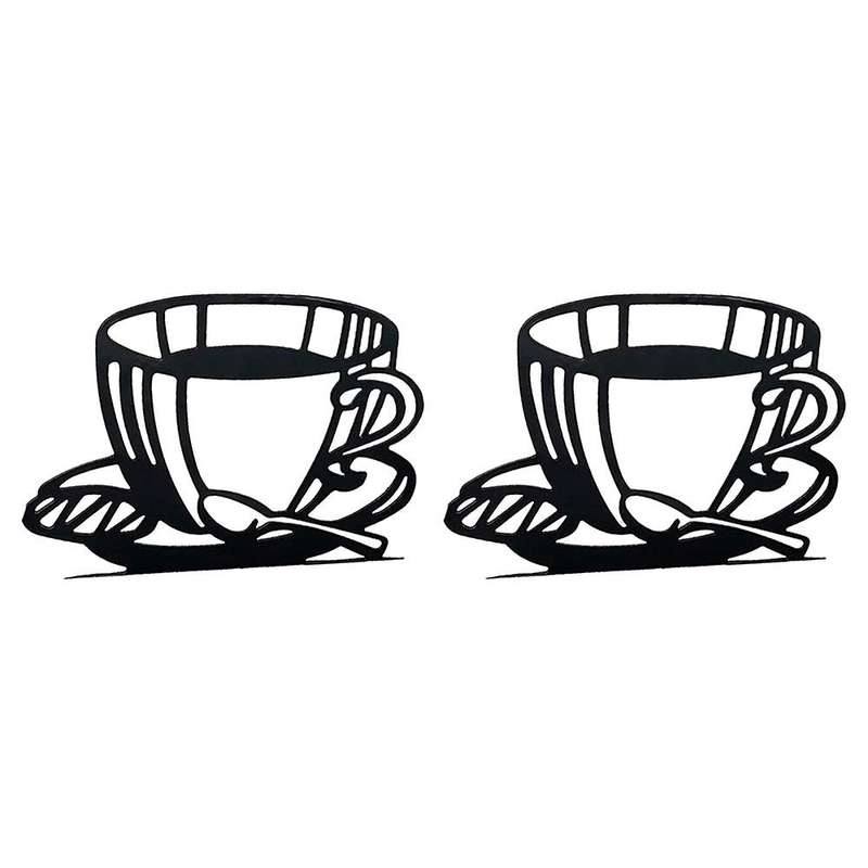 Napkin Holder for Kitchen, 2pcs Paper Black Napkin Dispenser Holders