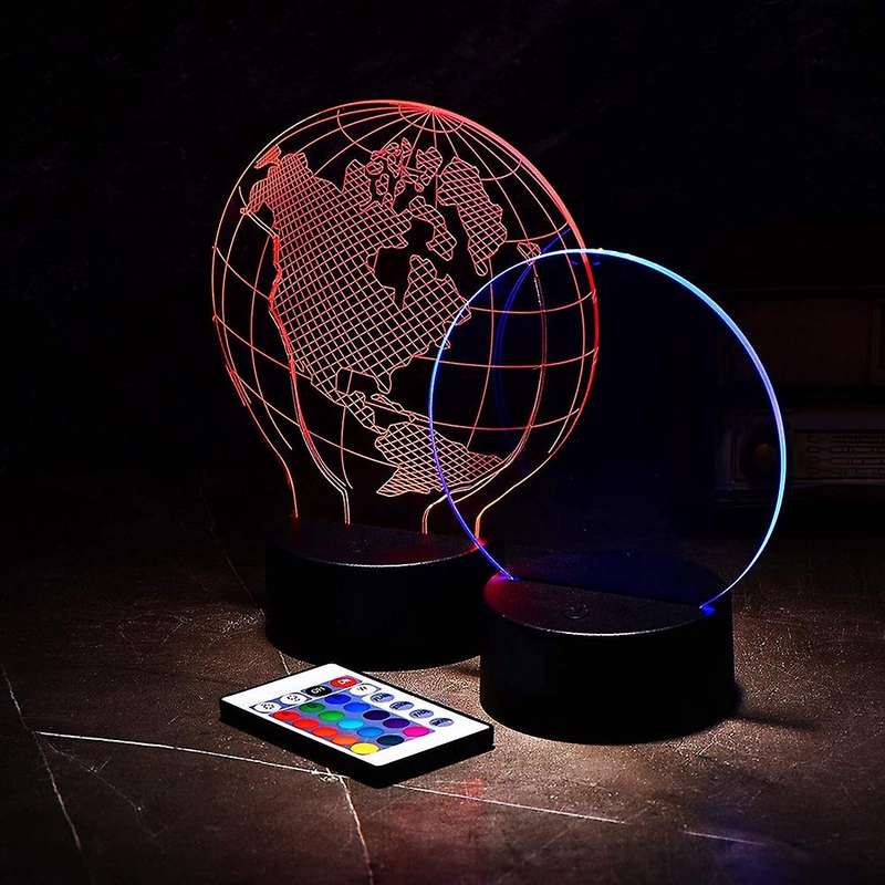 Diy 3d Night Light Base Set with Adjustable 7 Color Change Light