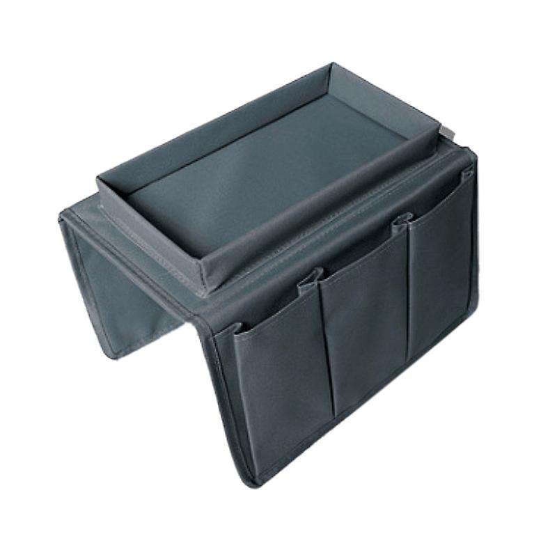 Sofa Armrest Organizer with 4 Pockets&cup Holder for Tv Control-grey