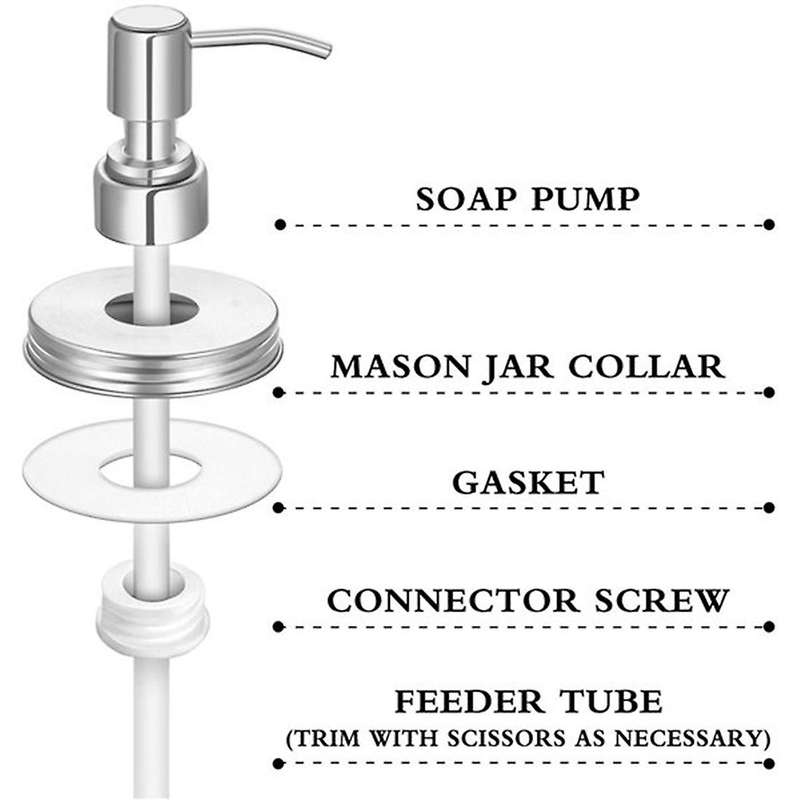 Mason Jar Bathroom Accessories,without Jar,soap Dispenser