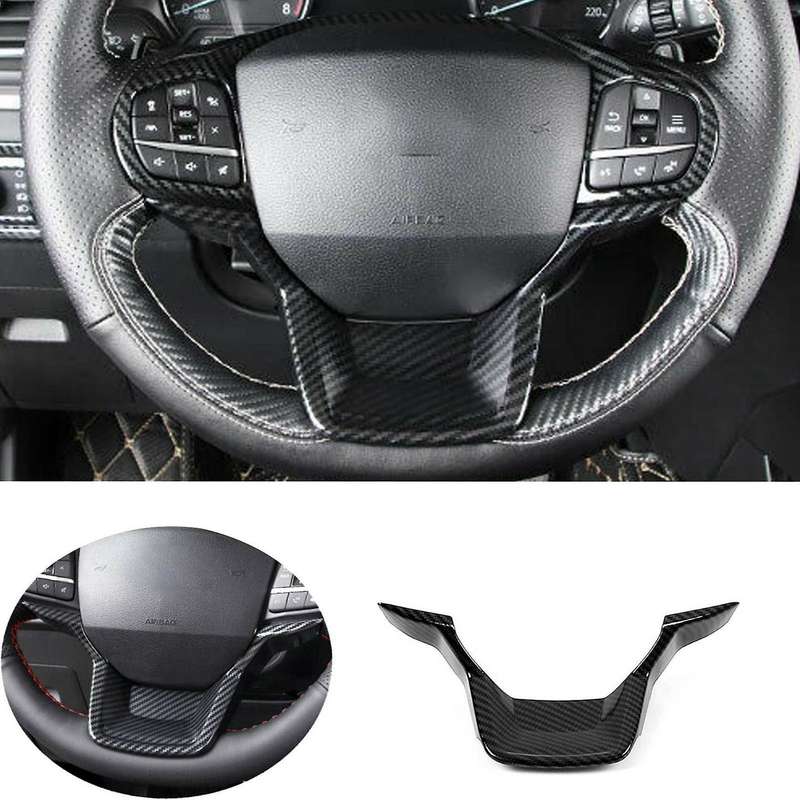 Carbon Car Abs Steering Wheel Decoration Cover Trim for Ford Explorer