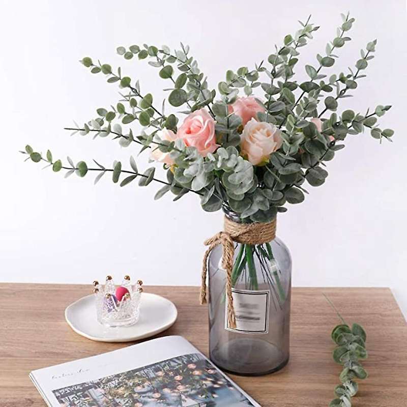 40pcs Artificial Eucalyptus Leaves for Floral Arrangement Decoration