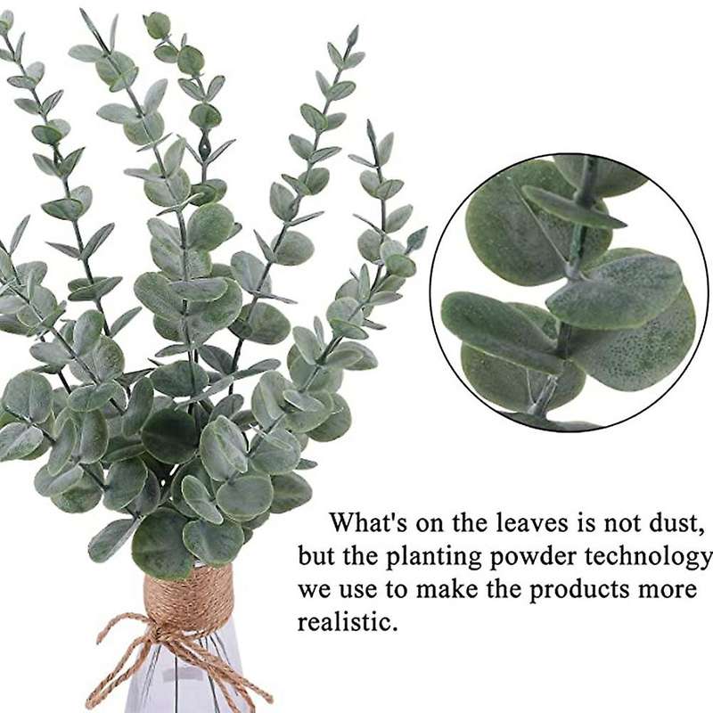 40pcs Artificial Eucalyptus Leaves for Floral Arrangement Decoration