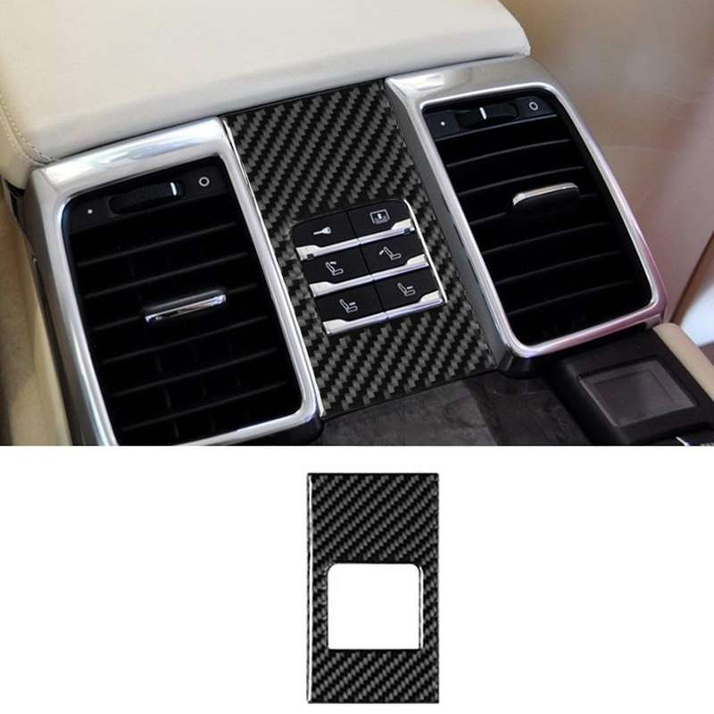 Car Carbon Fiber Rear Cover Sticker Trim for - Panamera 2010-2016