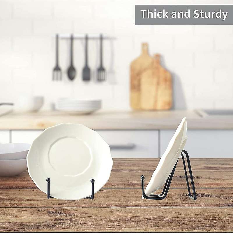 Plate Holder Display Stands, Metal Black Frame Stand 3 Inch