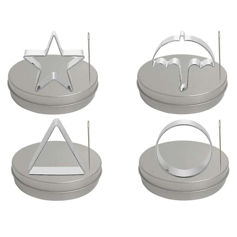 Dalgona Candy Making Tools Set Stainless Steel for Ppopgi 4 Piece Set