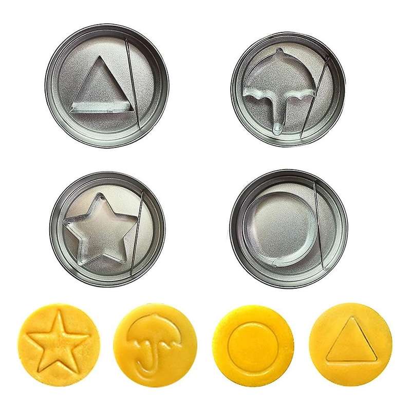 Dalgona Candy Making Tools Set Stainless Steel for Ppopgi 4 Piece Set