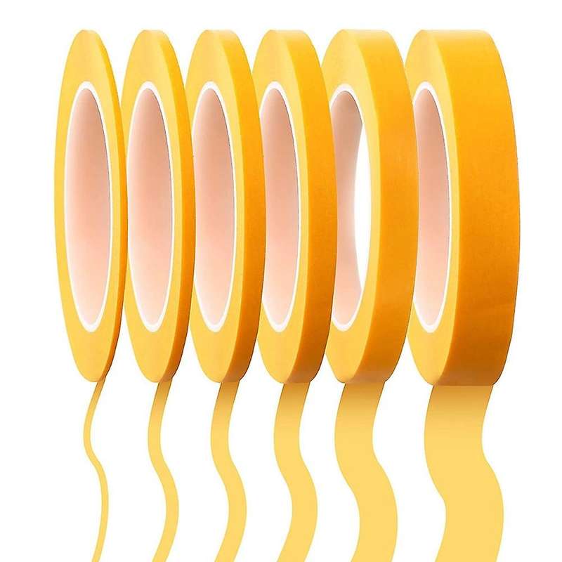 6 Rolls Fine Line Tape 1/16,7/10,1/8,1/4,1/2,3/4 Inch X 55 Yard