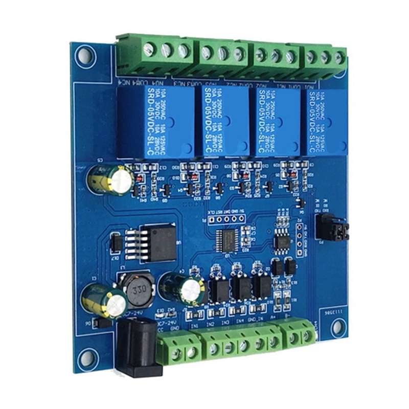 Modbus Rtu 4 Way Relay Module 7-24v Relay Module Switch Rs485/ttl