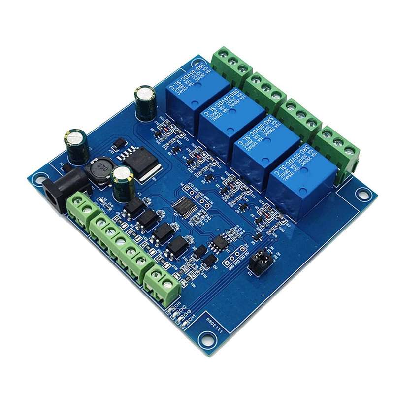 Modbus Rtu 4 Way Relay Module 7-24v Relay Module Switch Rs485/ttl