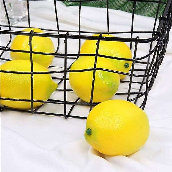 12 Pcs Artificial Lemons Fruit Model Lemon Kitchen Party Decoration