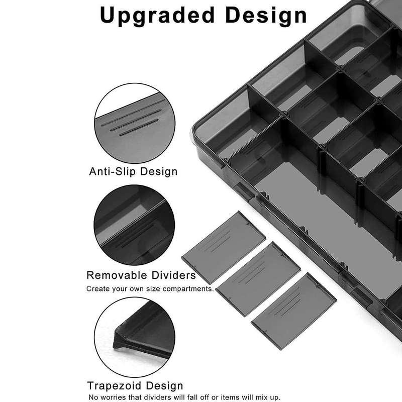18 Compartment Organizer, Bead Organizer, Stackable Organizer