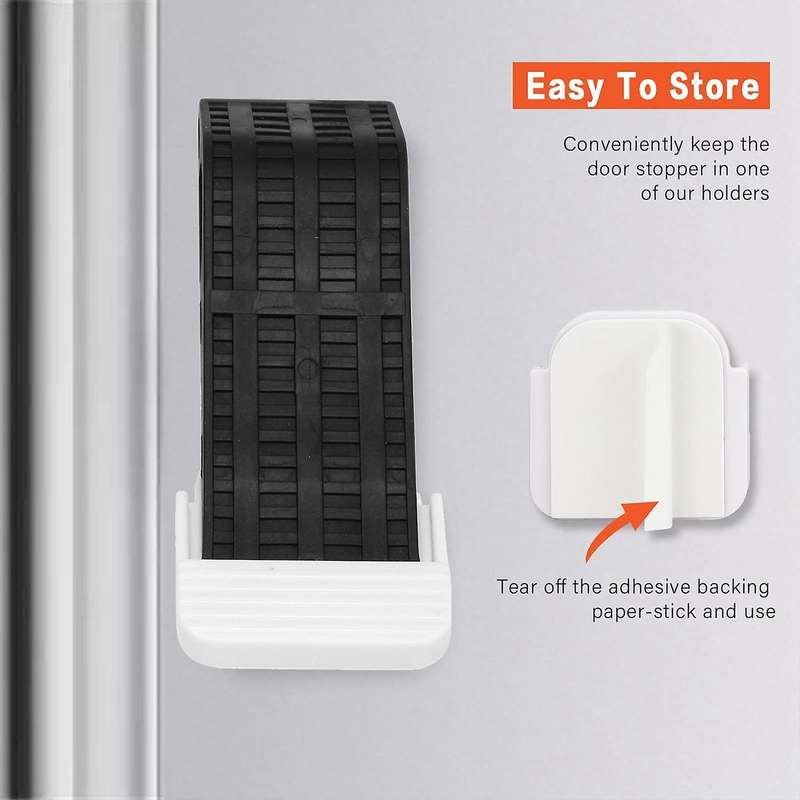 Door Stoppers Rubber Security Wedge for Concrete, Tile - Door Stop