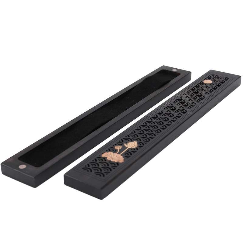 1pcs Black Wooden Incense Holder Incense Coffin Burner C