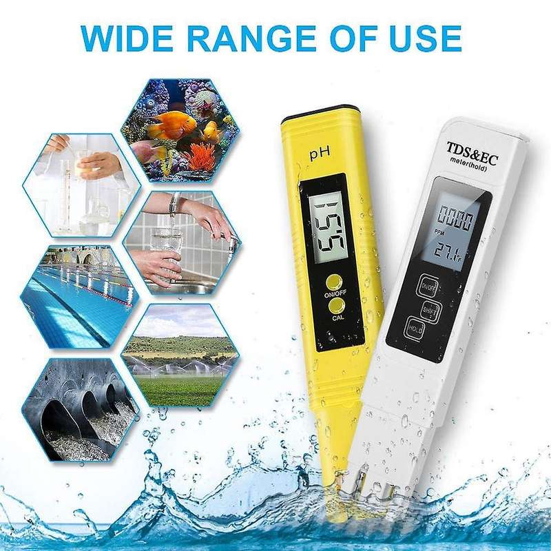 Ph Meter and Tds Meter,digital Water Quality Tester, 0-9990 Ppm